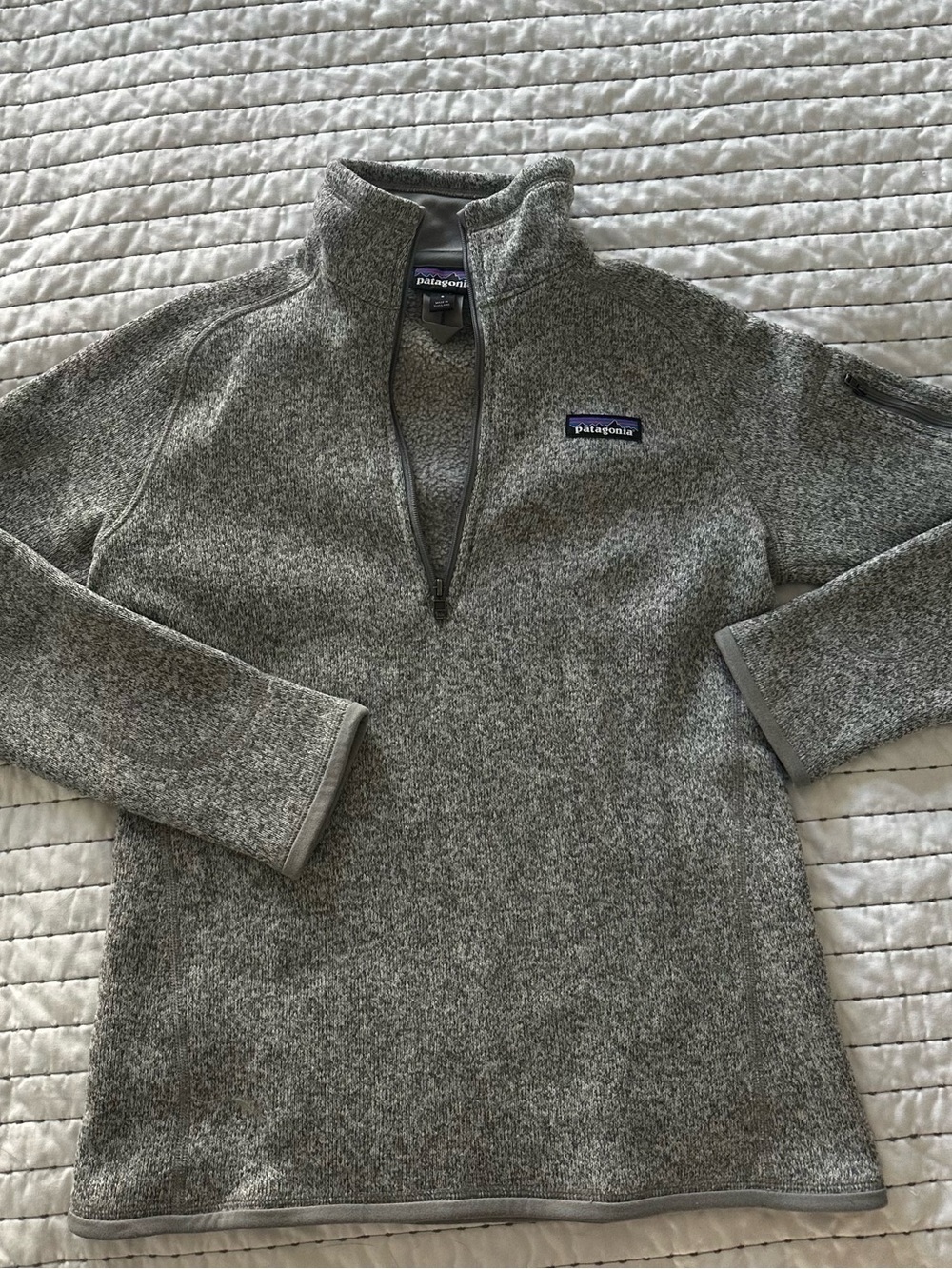 Patagonia Heather Grey Quarter-Zip Pullover